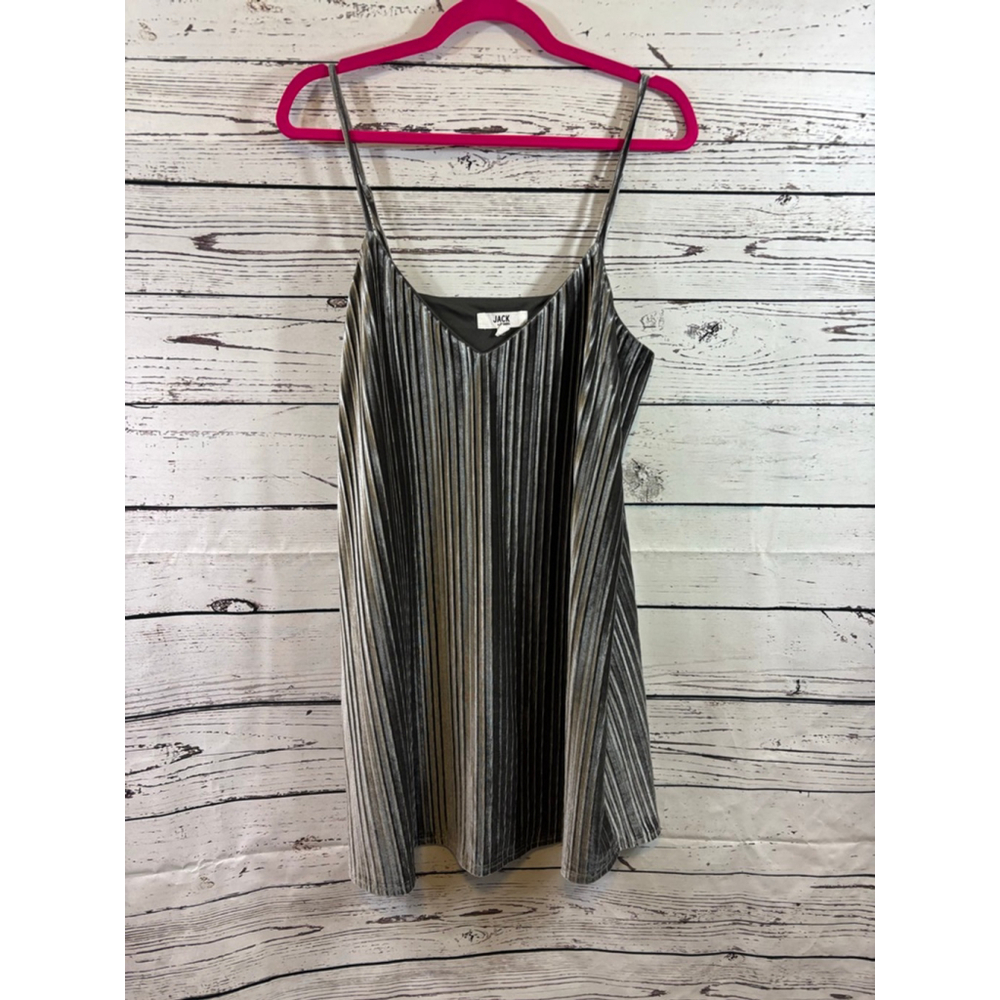 Women's JACK by BB DAKOTA Gray Black Striped Camisole L - Picture 2 of 5